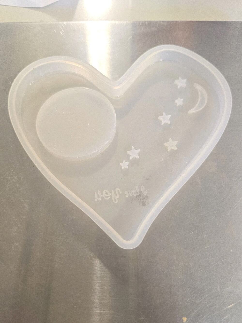 Heart Shape Candle holder I Love You Engraved Silicone Mold Great 4 Gifts